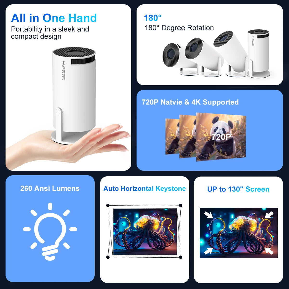 Projector 4K Android 